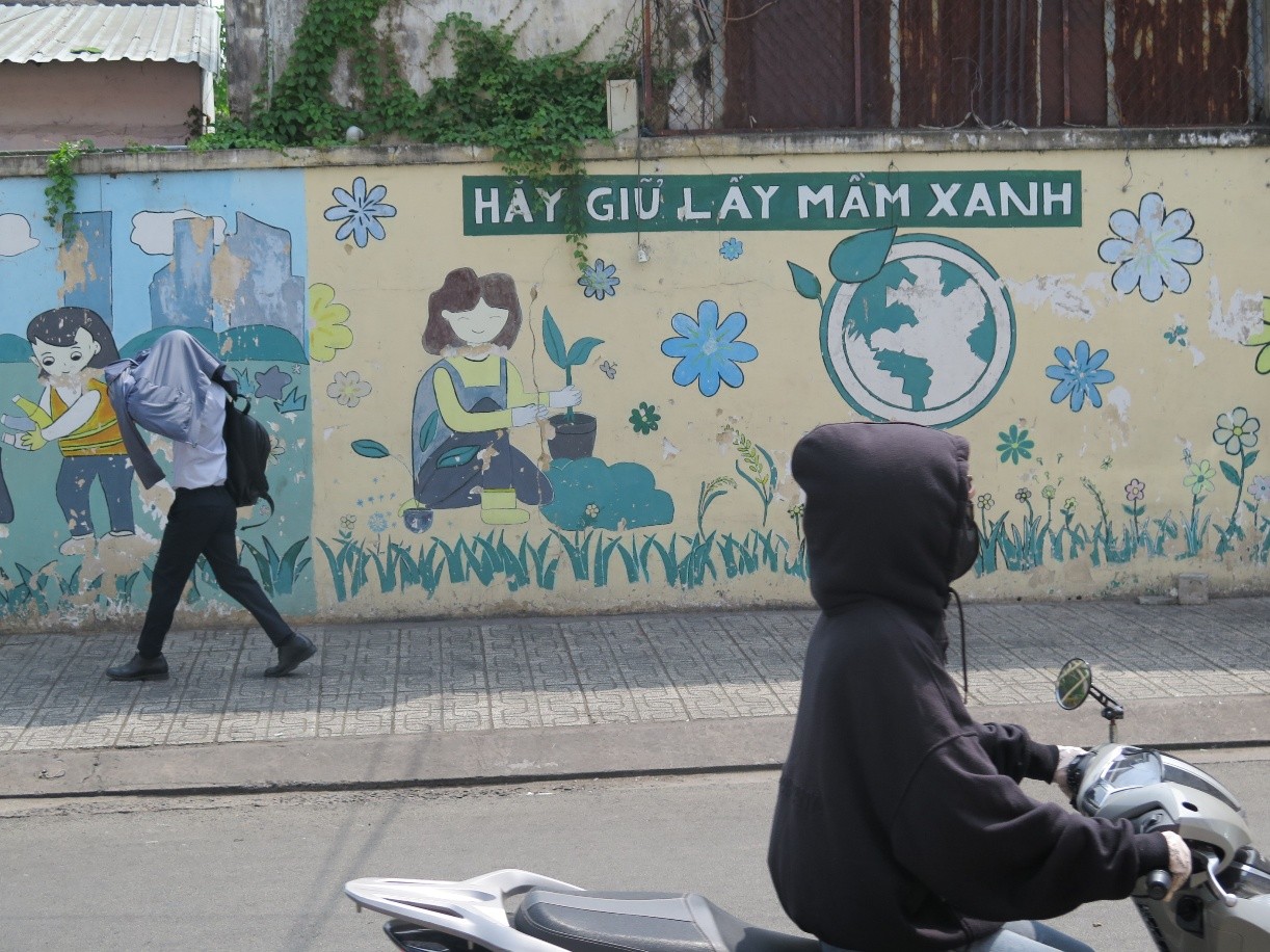 Wall painting near the Industrial University in Ho Chi Minh City, Vietnam Wall painting near the Industrial University in Ho Chi Minh City, Vietnam